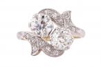 VICTORIAN DIAMOND TOI ET MOI RING, CIRCA 1890