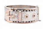 VICTORIAN SILVER AND GOLD BUCKLE BANGLE, CIRCA 1885VICTORIAN SILVER AND GOLD BUCKLE BANGLE, CIRCA 1885