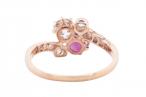 EDWARDIAN RUBY AND DIAMOND TOI ET MOI RING, CIRCA 1905