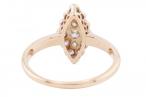 EARLY TWENTIETH CENTURY DIAMOND MARQUISE SHAPE CLUSTER RING