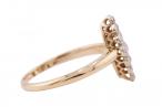 EARLY TWENTIETH CENTURY DIAMOND MARQUISE SHAPE CLUSTER RING