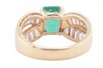 EMERALD AND DIAMOND DRESS RING, CIRCA 1970