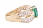 EMERALD AND DIAMOND DRESS RING, CIRCA 1970