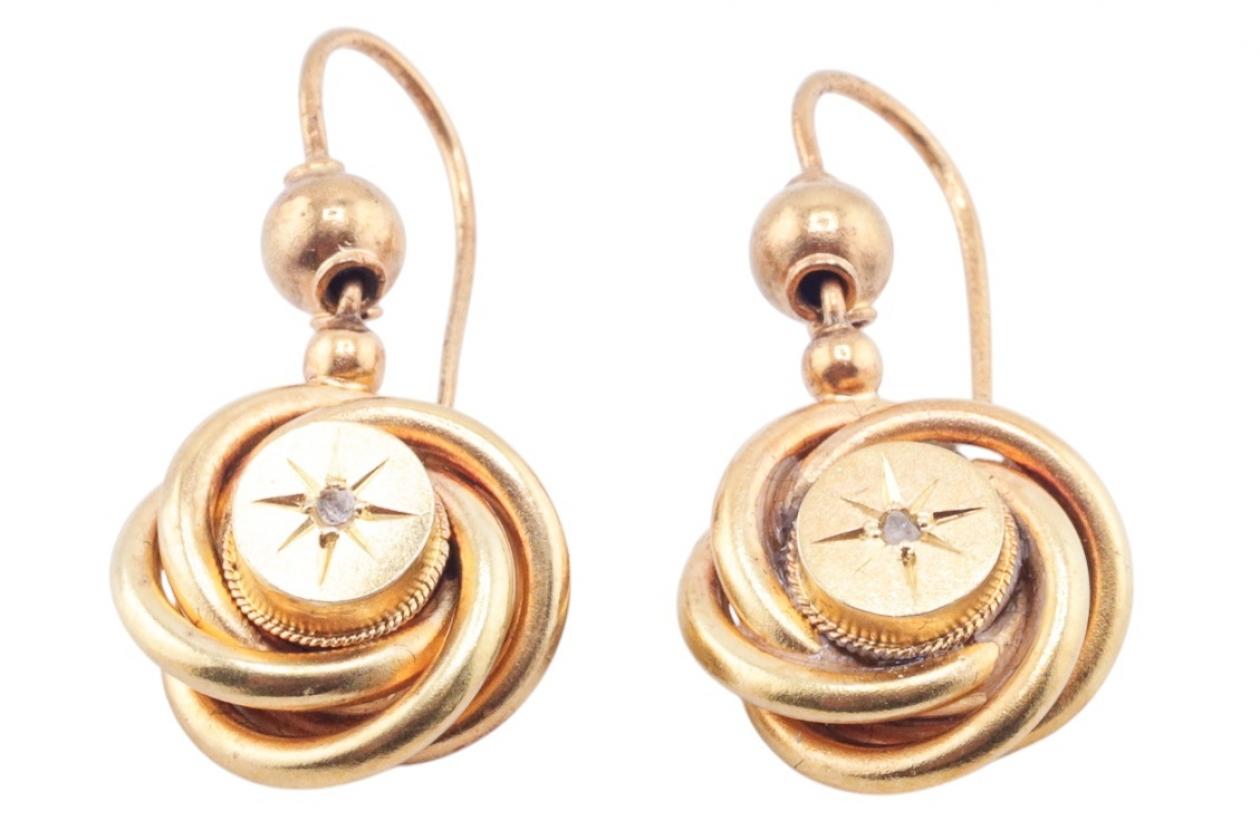 LATE VICTORIAN DIAMOND-SET DROP EARRINGS, CIRCA 1880