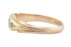 VICTORIAN DEMANTOID GARNET AND DIAMOND RING, 1864