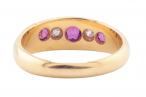 VICTORIAN RUBY AND DIAMOND RING, 1900