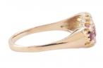 EDWARDIAN RUBY AND DIAMOND 5 STONE RING, CIRCA 1910