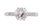 EDWARDIAN OLD EUROPEAN-CUT DIAMOND SOLITAIRE, CIRCA 1910