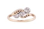 THREE STONE CROSS OVER RING