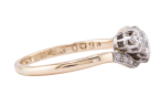 THREE STONE CROSS OVER RING