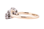 THREE STONE CROSS OVER RING