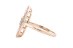 EMERALD AND DIAMOND PLAQUE RING