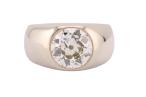 OLD EUROPEAN DIAMOND SOLITAIRE RING, CIRCA 1970