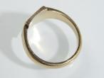 Vintage 9kt yellow gold rectangular signet ring