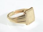 Vintage 9kt yellow gold rectangular signet ring