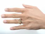 Vintage diamond shape signet ring in 9kt rose gold