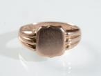 1960s shield signet ring in 9kt rose gold