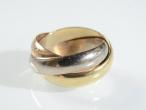 Cartier vintage trinity ring in 18kt white, yellow and rose gold