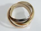 Cartier vintage trinity ring in 18kt white, yellow and rose gold