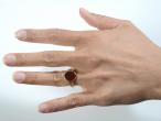 1921 carnelian oval signet ring in 15kt yellow gold