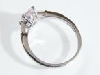 Pink Topaz & Diamond Solitaire in 18kt White Gold