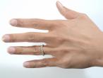 18kt white gold diamond set wishbone ring
