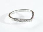 18kt white gold diamond set wishbone ring