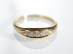 Edwardian diamond five stone ring in 18kt yellow gold