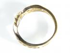 Diamond set 18kt yellow and white gold rope twist ring