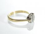 Vintage diamond square cluster ring in 18kt yellow gold
