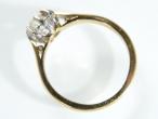 Antique 0.45ct diamond solitaire in 18kt yellow gold