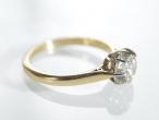 Antique 0.45ct diamond solitaire in 18kt yellow gold