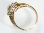 18kt yellow gold vintage opal and diamond coronet cluster ring