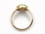 Mod circular emerald ring in 14kt yellow gold