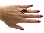 Edwardian reddish purple tourmaline and diamond cluster ring