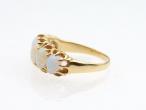 Antique opal five stone ring in 18kt yellow gold