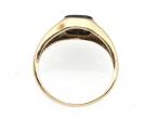 Vintage 9kt yellow gold and bloodstone signet ring