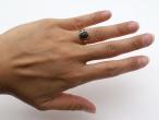 Vintage 9kt yellow gold and bloodstone signet ring