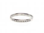 Platinum diamond channel set half eternity ring