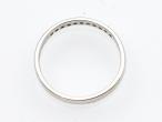 Platinum diamond channel set half eternity ring