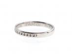 Platinum diamond channel set half eternity ring