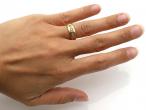 Antique diamond set gypsy ring in 18kt yellow gold