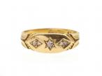 Antique diamond set gypsy ring in 18kt yellow gold