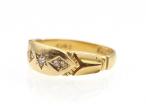 Antique diamond set gypsy ring in 18kt yellow gold