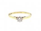 Vintage 0.35ct diamond solitaire engagement ring in gold