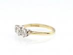 1981 diamond three stone ring in 18kt yellow gold
