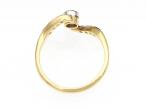 Art Nouveau diamond twist ring in 18kt yellow gold