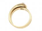 Victorian 18kt yellow gold and diamond serpent ring