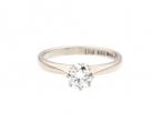 Swedish 18kt white gold diamond solitaire engagement ring