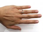 Swedish 18kt white gold diamond solitaire engagement ring